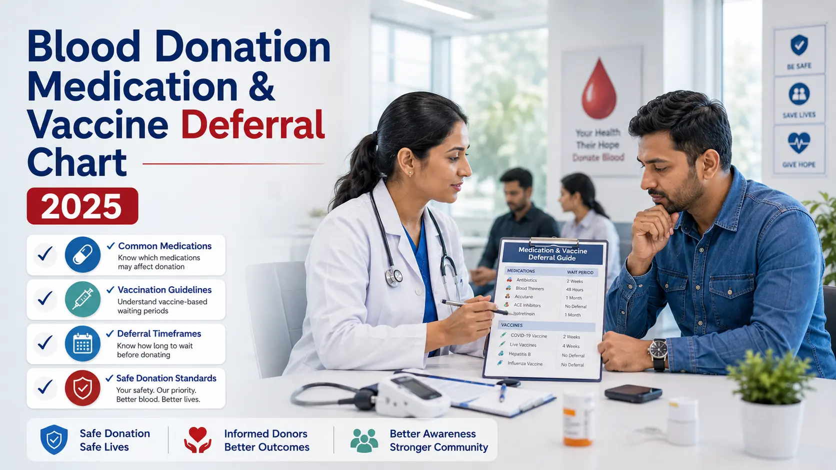 Blood Donation Medication Vaccine Deferral Chart 2025 Updated Rules